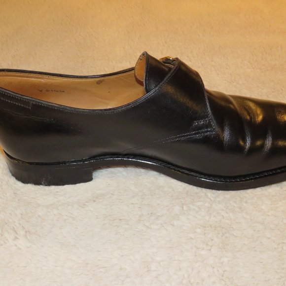 John Lobb Gould Black Leather Monk Strap Loafers Size 9C main image 8